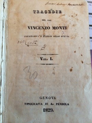 TRAGEDIA - VINCENZO MONTI